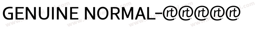GENUINE NORMAL字体转换